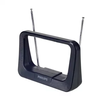 Phil patalpų DVB-T/T2 TV antena su 1,8 m koaksialiniu kabeliu, 75 omų, 3G/4G filtru, juoda