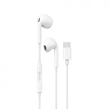 DUDAO X14ProT į ausis įdedamos ausinės su USB-C jungtimi, 1,2 m laidas, baltos