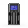 XTAR VX2 PRO SET daugiachemijos išmanusis akumuliatorių įkroviklis su USB-C įvestimi ir power bank funkcija