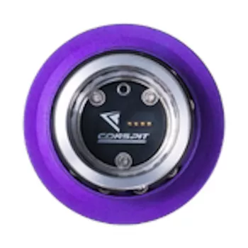 Conspit CDR 50 mm PCD greito atjungimo adapteris – violetinis/sidabrinis