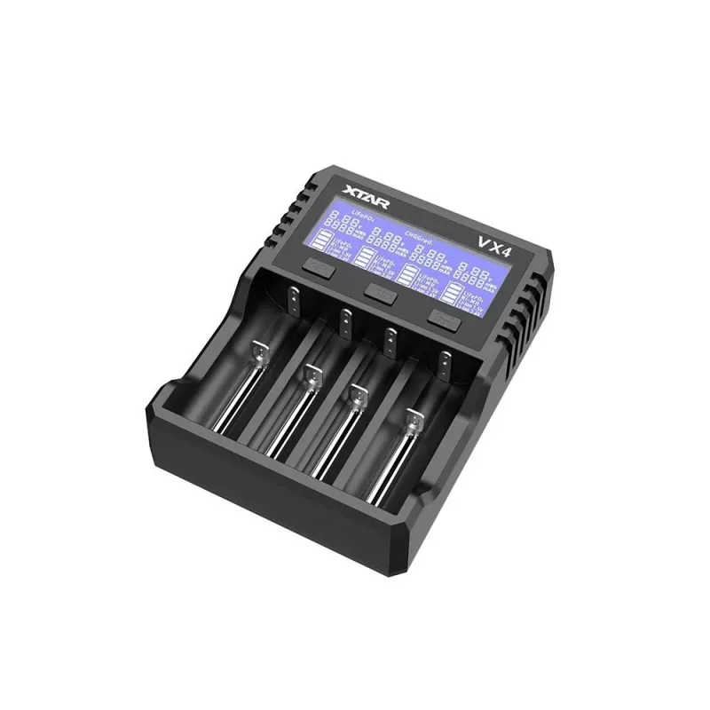XTAR VX4 V2 KT Li-ion/LiFePO4/Ni-MH 18650 baterijų įkroviklis