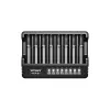 XTAR MX8 8 lizdų USB-C universalus baterijų įkroviklis, skirtas Li-ion/Ni-MH, 0,25A-2A, LED indikatoriais, 0V aktyvinimas