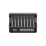 XTAR MX8 8 lizdų USB-C universalus baterijų įkroviklis, skirtas Li-ion/Ni-MH, 0,25A-2A, LED indikatoriais, 0V aktyvinimas