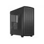 Fractal Design Summit Blackout TG Light Tint vidutinio bokšto kompiuterio korpusas - anglies juodos spalvos su tikro riešutmedžio medžio priekine panele, grūdinto stiklo šonine panele, 2x Aspect 14 PWM ventiliatoriais