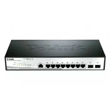 D-Link DGS-1210-10/ME/E Smart Managed Switch, 8x Gigabit Ethernet, 2x SFP, įrengiamas į stelažą