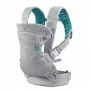 B-KIDS Infantino 4-in-1 konvertuojamas kūdikio nešyklė, pilka, 3,6–14,5 kg, JPMA sertifikuota, su nuimamu Wonder Cover™ seilinuku