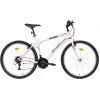 BIKE CITY MILANO 26 26 colių moteriškas miesto dviratis, 6 pavaros Shimano, baltas/rožinis