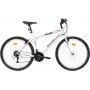 BIKE CITY MILANO 26 26 colių moteriškas miesto dviratis, 6 pavaros Shimano, baltas/rožinis