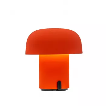KOODUU SENSA įkraunamas LED stalinis žibintas oranžinis – belaidis, reguliuojamo ryškumo, USB-C, 150 liumenų, šilta balta šviesa