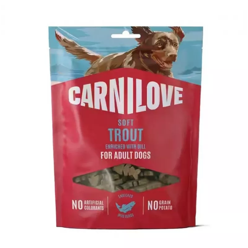 CARNILOVE Dog Soft Snack Upėtakis su krapais 200 g – bekvapiai mokymo skanėstai visų veislių šunims