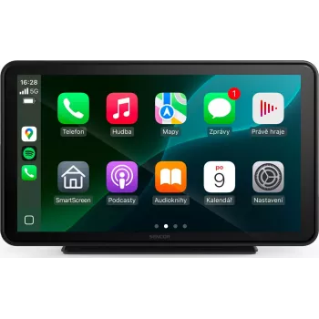 SENCOR SCT M760 BWT 7 colių 2DIN CarPlay Android Auto Bluetooth automobilinis radijas su galinės kameros įvestimi