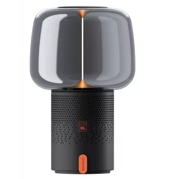 KOODUU Serena Play nešiojama LED lempa su Bluetooth garsiakalbiu, pilka