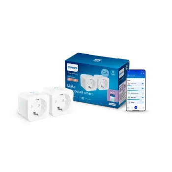 Philips Smart Smart Plug su energijos matuokliu, F tipo, 2 vnt.