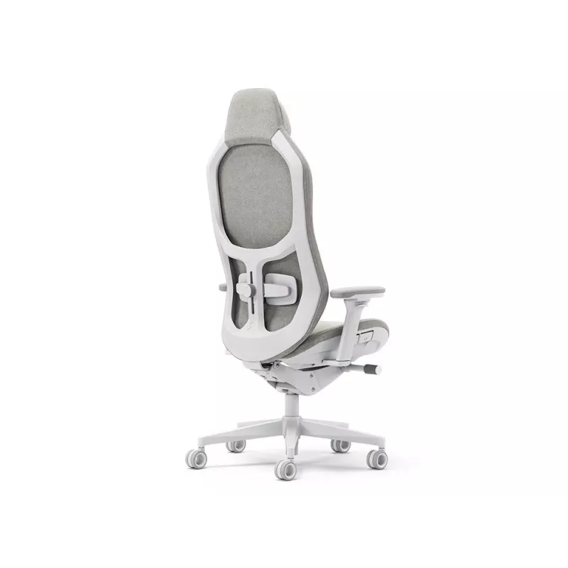 Fractal Design Refine 2 Fabric Light žaidimų kėdė, šviesiai pilka / balta