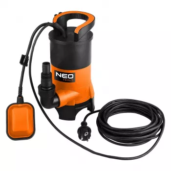 NEO TOOLS 04-745 Povandeninis purvinų vandenų siurblys 400W, 8000 l/h, 5 m pakėlimo aukštis, plūdinis jungiklis, 10 m laidas