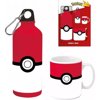 Pokemon aliumininis butelis 500 ml su keraminiu puodeliu