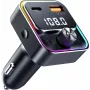 SENCOR SWM 3000 Bluetooth FM siųstuvas su USB-A QC3.0, USB-C PD 3.0, MP3 atkūrimu, laisvų rankų skambučiais, Siri ir Google Assistant