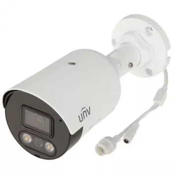 UNIVIEW IPC2128SB-ADF28KMC-I1 8MP 4K UHD fiksuoto objektyvo lauko (bullet) tinklo kamera su dvipusiu garsu ir aktyviu atgrasymu