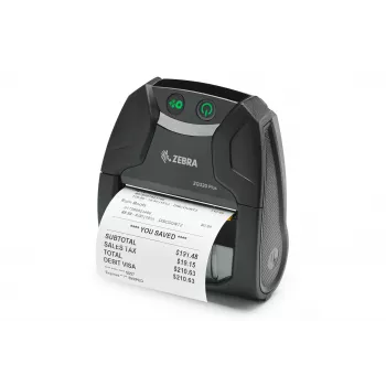 Zebra ZQ320 Plus 203 dpi mobilus kvitų spausdintuvas, 802.11ac ir Bluetooth 4.1, be etikečių jutiklio, atsparus lauko sąlygoms