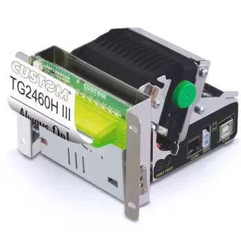 Custom TG2460HIII 200 dpi tiesioginio terminio spausdinimo kiosko spausdintuvas su USB RS232 ir automatiniu pjaustytuvu