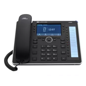 AudioCodes 445HD VoIP telefonas su skambučio numerio rodymu ir laukiančiu skambučiu