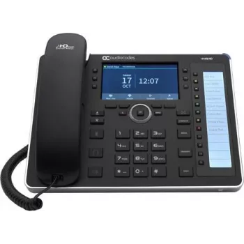 AudioCodes 445HD VoIP telefonas su skambučio numerio rodymu ir laukiančiu skambučiu