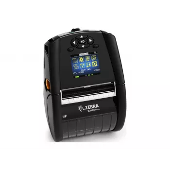 Zebra ZQ620 Plus 3 colių / 72 mm sveikatos priežiūros tiesioginės terminės spausdintuvas su Wi-Fi 6 Dual Radio (802.11AX/BT5.x), linered platen 0,75 colio šerdimi ir Group E diržo segtuku