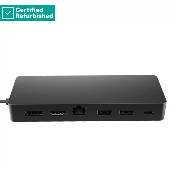 RENEW GOLD HP Universal USB-C Multiport Travel Hub 65W - 2 x USB 3.2, 2 x USB-C, 1 x DP, 1 x HDMI, 1 x RJ-45, 1 metai