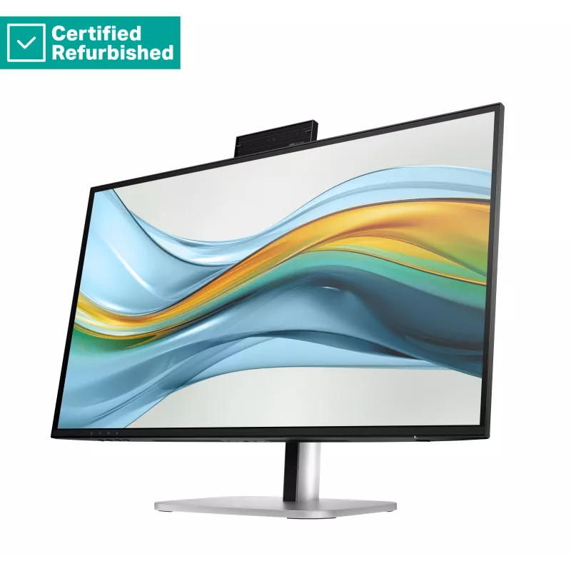 RENEW GOLD HP 527pm Series 5 Pro 27 colių QHD konferencinis monitorius - 2560x1440 QHD, 350 nitų, 100Hz, AG, IPS, USB-C (100W/15W)/HDMI/DP Daisy-Chain, 3x USB-A, garsiakalbiai, internetinė kamera, RJ-45 LAN, aukščio reguliavimas/pakreipimas/pasukimas/Pivo