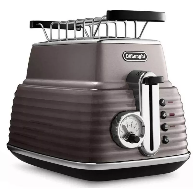 De'Longhi Scultura CTZ2103BG 900 W 2 padėklių skrudintuvas, šampano aukso