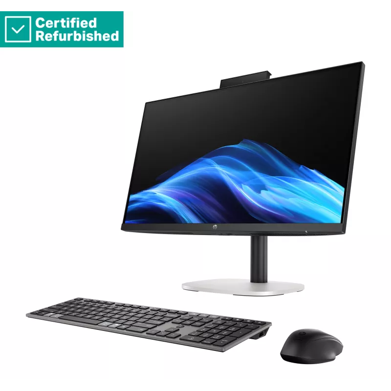 RENEW SILVER HP ProStudio 4 AIO All-In-One 24 - Ultra 5-235, 32GB, 512GB SSD, 23,8 colio FHD Touch AG, reguliuojamas aukštis, USB pelė, Win 11 Pro, 1 metai