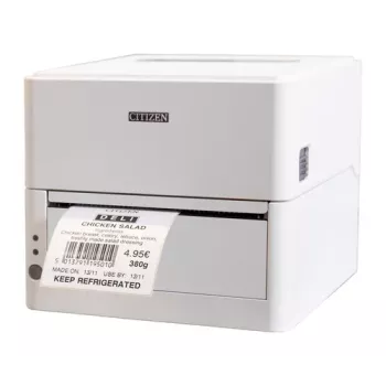Citizen CL-H300SV spausdintuvas su sidabro jonų danga, USB, baltas, JK kištukas