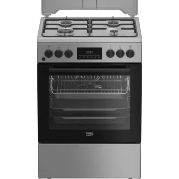 BEKO FBM62320SDS laisvai pastatoma viryklė, 60 cm, A, dujos/elektra, LED ekranas