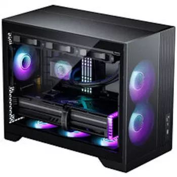 PHANTEKS XT M3 Mini kompiuterio korpusas + D30 PWM Regular Airflow D-RGB ventiliatoriai, 3 vnt., juodas