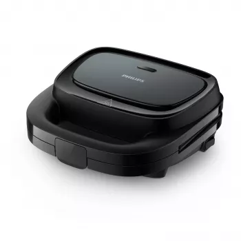 Philips sumuštinių keptuvė 3000 Series HD2330/90 - 820 W, 2 trikampiai sumuštiniai, nelipni danga, juoda