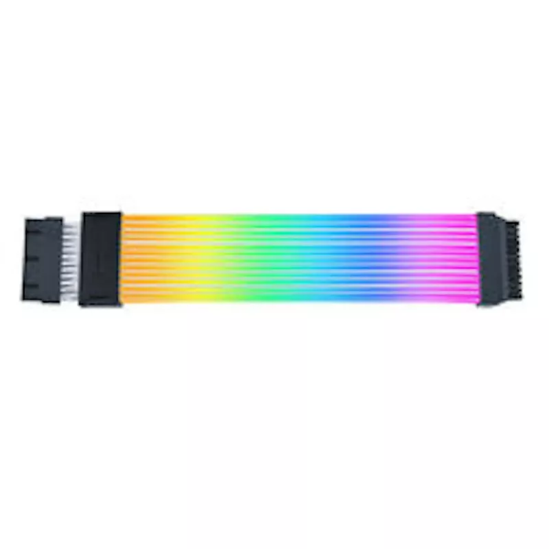 Lian Li Visual Upgrade Kit Strimer Wireless 24 kontaktų RGB pagrindinės plokštės kabelis, valdiklis + 12V-2x6 GPU kabelis Wide ir 8,8 colio universalus ekranas - baltas
