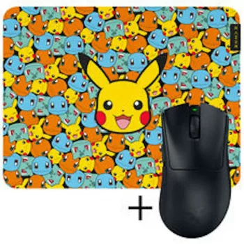 Razer DeathAdder V4 Pro belaidė žaidimų pelė + Razer Gigantus V2 pelės kilimėlis, komplektas