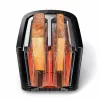 Philips Viva Collection skrudintuvas HD2637/90 su ypač plačiais 2 lizdais ir bandelių šildytuvu, juodas (pažeista pakuotė)