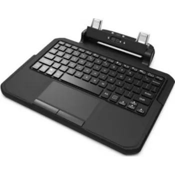 Zebra 2-in-1 klaviatūra su jutikliniu kilimėliu, su apšvietimu, skirta ET6x planšetėms
