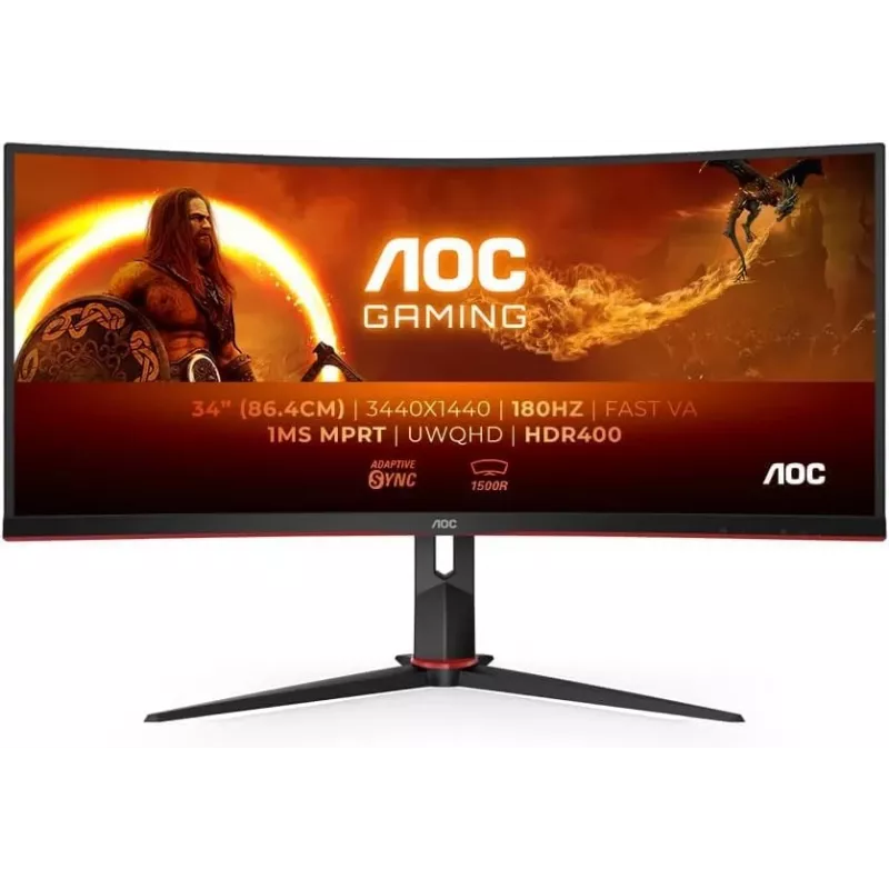 Monitorius AOC CU34G2XP 34 colių lenktas UWQHD 144Hz FreeSync Premium (atnaujinta prekė)