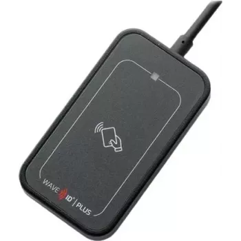 RF IDeas WaveID Plus su MIFARE Secure Black, klaviatūros emuliacija per USB