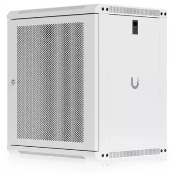 Ubiquiti UACC-Rack-12U-Wall-450-P 12U sieninis tinklo spintelis - 450 mm gylio, grūdinto stiklo durys, su užraktu, juodos spalvos