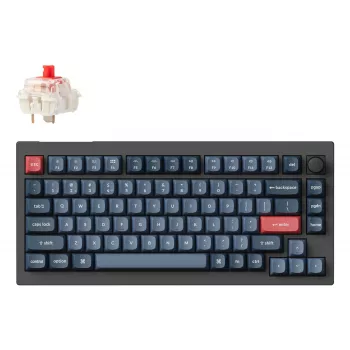 Keychron V1 Max RGB - JAV išdėstymas - karštai keičiama Gateron Jupiter Red belaidė klaviatūra