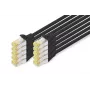 DIGITUS jungiamasis kabelis - CAT6a - S/FTP - Snagless - Cu - 0,5 m - juodas - 10 vnt. pakuotė