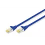 DIGITUS Patch kabelis - CAT6a - S/FTP - Su apsauga nuo užkabinimo - Varis - 1 m - mėlyna