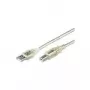 Microconnect USBAB5T USB 2.0 kabelis 5 m USB A – USB B permatomas