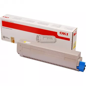 OKI 45862837 (MC853/873/883) tonerio kasetė, 7 300 psl., geltona
