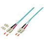EFB Elektronik O0318.1 Duplex SC–SC OM4 šviesolaidinis komutacinis kabelis, 1 m, violetinės spalvos