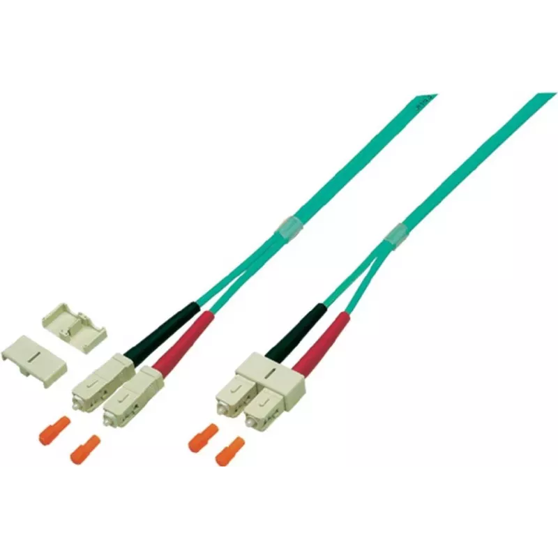 EFB Elektronik O0318.2 Duplex šviesolaidinis komutacinis kabelis, SC–SC, OM4 50/125 µm, LSZH, 2 m, violetinis