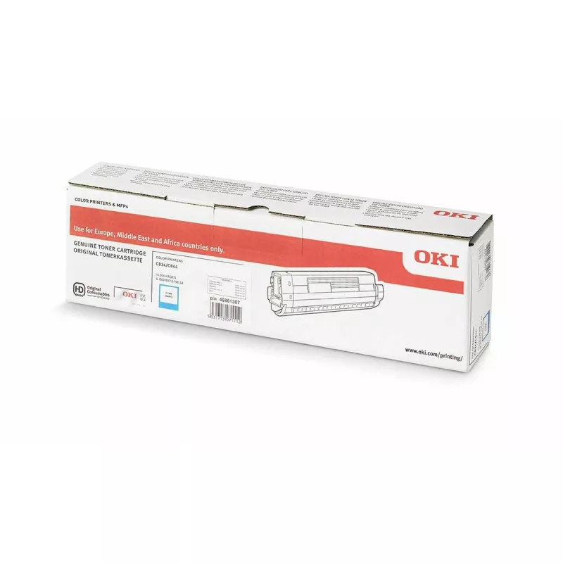 OKI 46861307 Originalus aukštos talpos ciānos tonerių kasetė - 10 000 puslapių